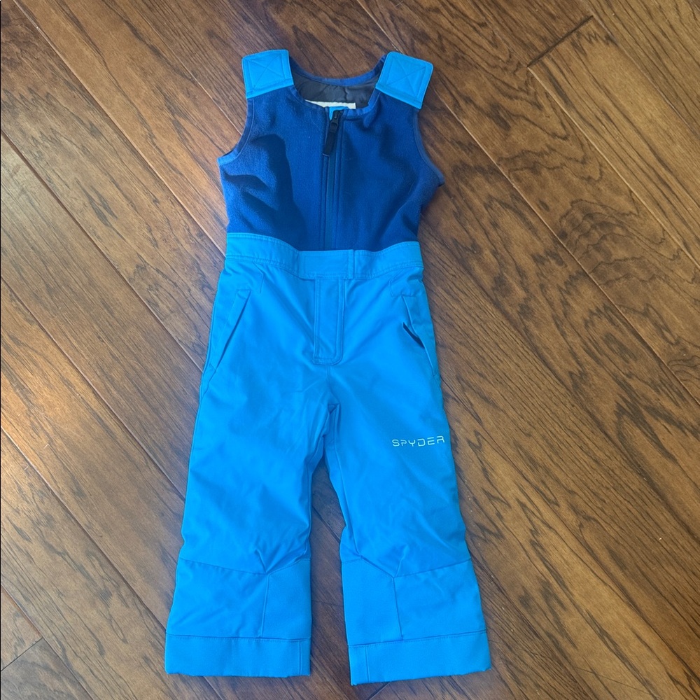 Spyder Kids Vibrant Blue snow bibs
